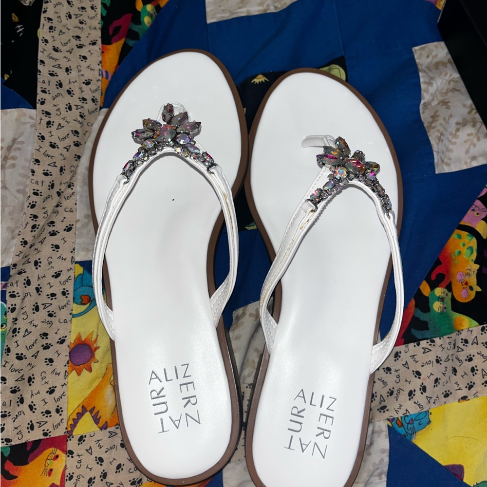 Naturalized Liliana Bejeweled T-Strap Sandals